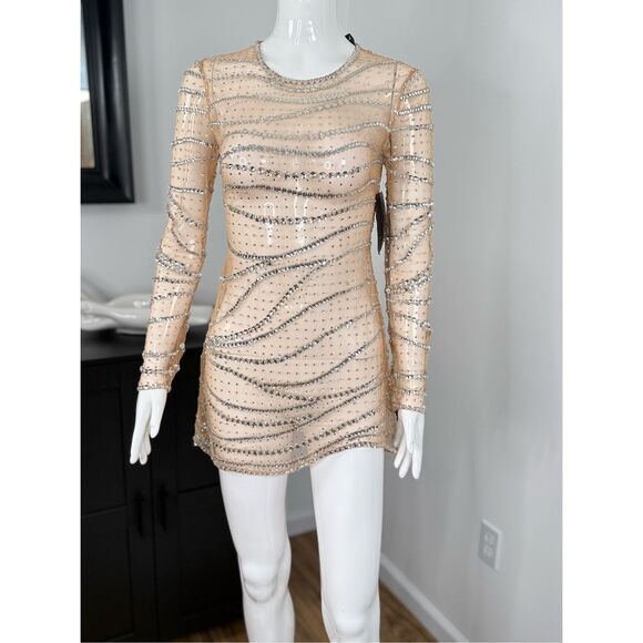 Retrofete Raes Sheer Embellished Long Sleeve Size Small - Picture 8 of 17